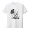 T-shirt Ιστιοπλοϊκό εν πλω για Άνδρες και Γυναίκες Εκτύπωση Ιστιοπλοϊκού Σκάφους Ναυτικό Σχέδιο Ιστιοπλοΐας Στυλ Ναυτικού Σκάφους Διαθέσιμο σε