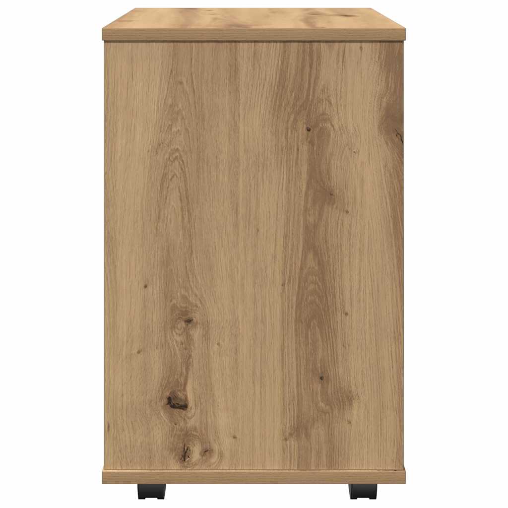 Rolling Cart Artisan Oak 46 x 36 x 59 cm Engineered Wood
