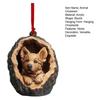 Animal Christmas Ornament 2D Acrylic Cartoon Forest Animal Xmas Tree Hanging Decoration for Holiday Home Decor