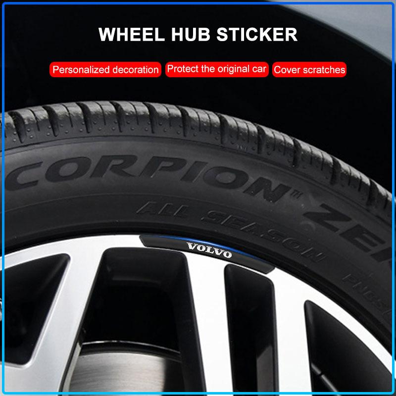 4Pcs Auto Wheel Hub Badge Tire Rim 3D Stickers Car Accessories For Volvo Rdesign XC90 S60 XC60 V70 S80 S40 V50 V40 V60 C30 S70