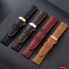 Genuine Calfskin Leather Watchband Business Stitching Brown Strap 14/16/18/20/22/24mm Watch Band for DW Butterfly Clasp Bracelet