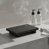 Supporto a Piedistallo in Legno Design Vintage Versatile in Legno Vassoio Rettangolare con Piedi
