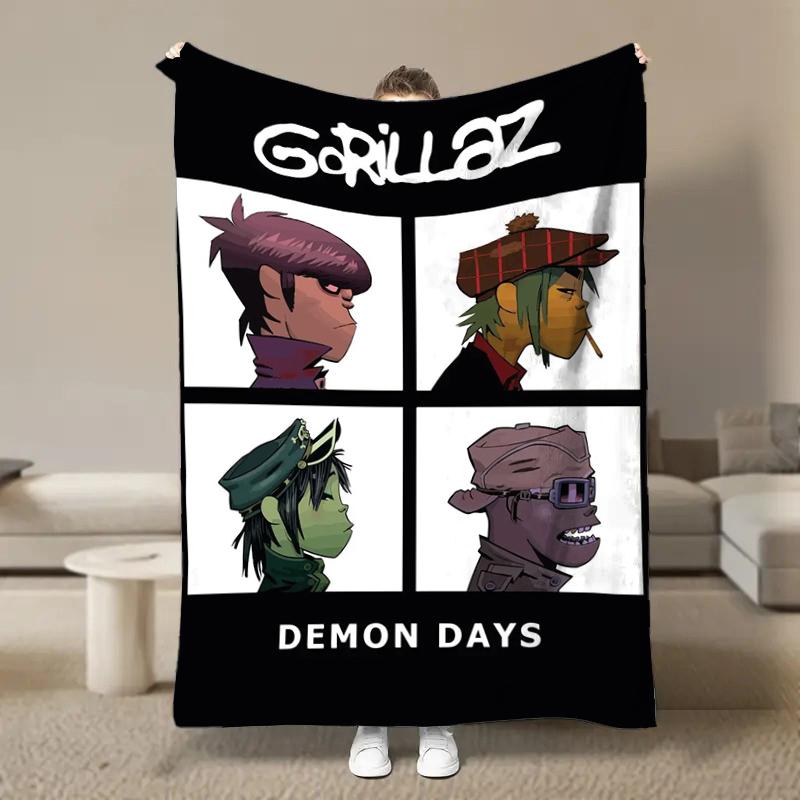 Virtual Anime Rock Band G-Gorillaz Soft Blankets,Keep Warm Throw Blanket Comfortable Blanket for Picnic Beds Sofa Home Bedroom