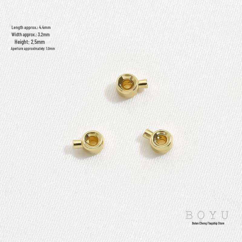 Boucle Fermoir Positionnement Or 14K pour Collier de Perles DIY - Embout de Perle Préservant la Couleur