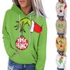 Modisches, lässiges Sweatshirt mit langen Ärmeln und Weihnachtsdruck für Damen