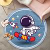 Modern Children Bedroom Round Carpet Cartoon Astronaut Decor Carpets Boy Child Room Bedside Rug Living Room Sofa Chair Floor Mat