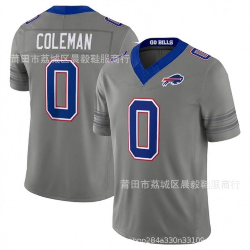 ג'רזי פוטבול NFL באפלו בילס אלן 0 4 17 73 אפור לבן גרסת ספיד לגברים תערובת כותנה רקום ביגוד ספורט