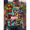 Marvel Heroes T-Shirt Graphic Tee Funny Slogan Letter 3D Print Casual Clothing Vintage Designer Summer New Independence Day Tee