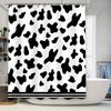 Animal Print Shower Curtain Black White Cow Skin Pattern Waterproof Bathroom Decor