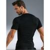 Men's Compression Shirt Quick Dry Gray Gym T-Shirt Japanese Sword Samurai Text Print Workout Sportswear