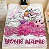 1PC Manta de Franela con Patrón de Diddl y Nombre Personalizado Adecuada Para Todas las Estaciones para Decoración del Hogar Calidez y Comodidad Regalos Regalo de Vacaciones_xia