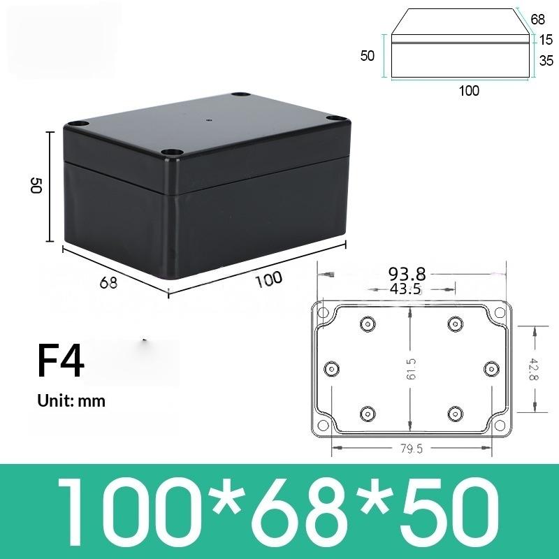 1/3Pcs Plastic Electronic Project Instrument Case Ip65 Waterproof Black Junction Box Outdoor Container Power Enclosure Tools