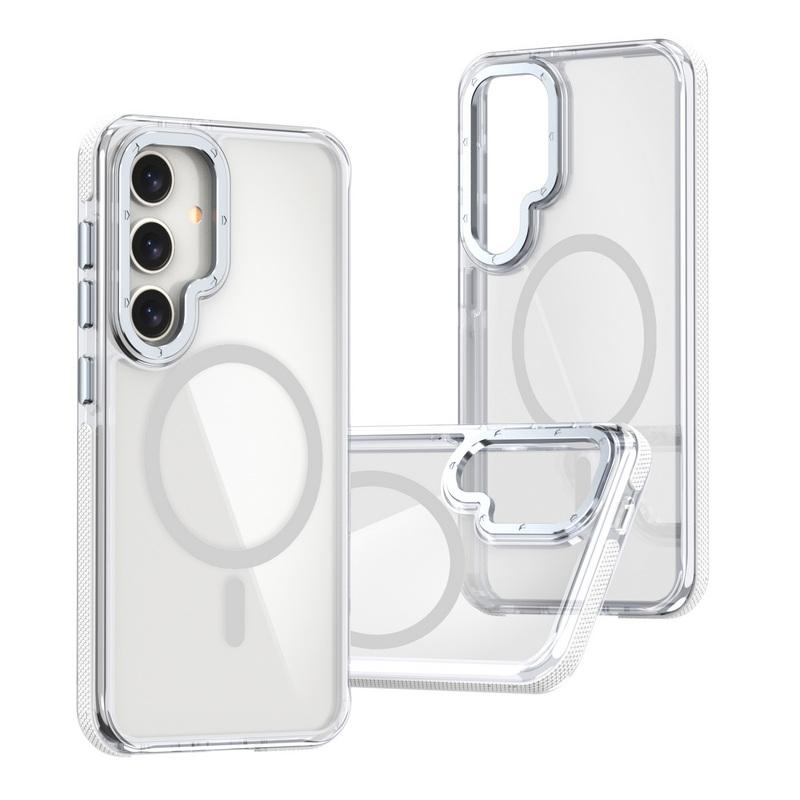 Clear Magnetic Wireless Charge Cover For Samsung Galaxy S25 Ultra S24 Plus S23 Hard PC Shockproof Slim Acrylic Phone Case