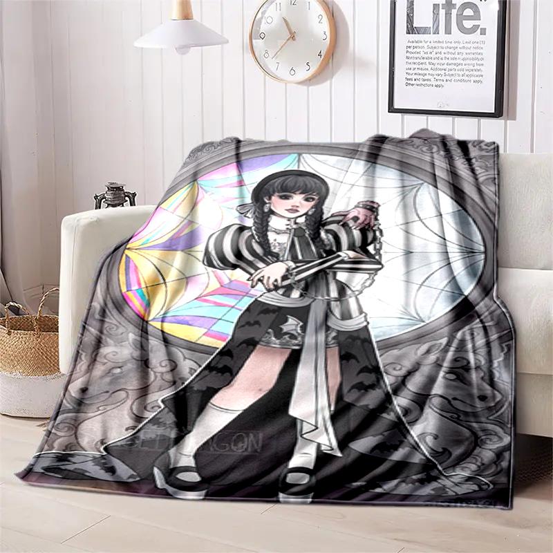 1PC Wednesday blanket, all-season lightweight home office outdoor nap multifunctional blanket, Christmas gifts