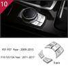 Carbon Fiber For BMW 5 7 Series F01 F10 F07 F25 F26 Accessories Control Gear Shift Panel Decorative Strip Cover Trim Car
