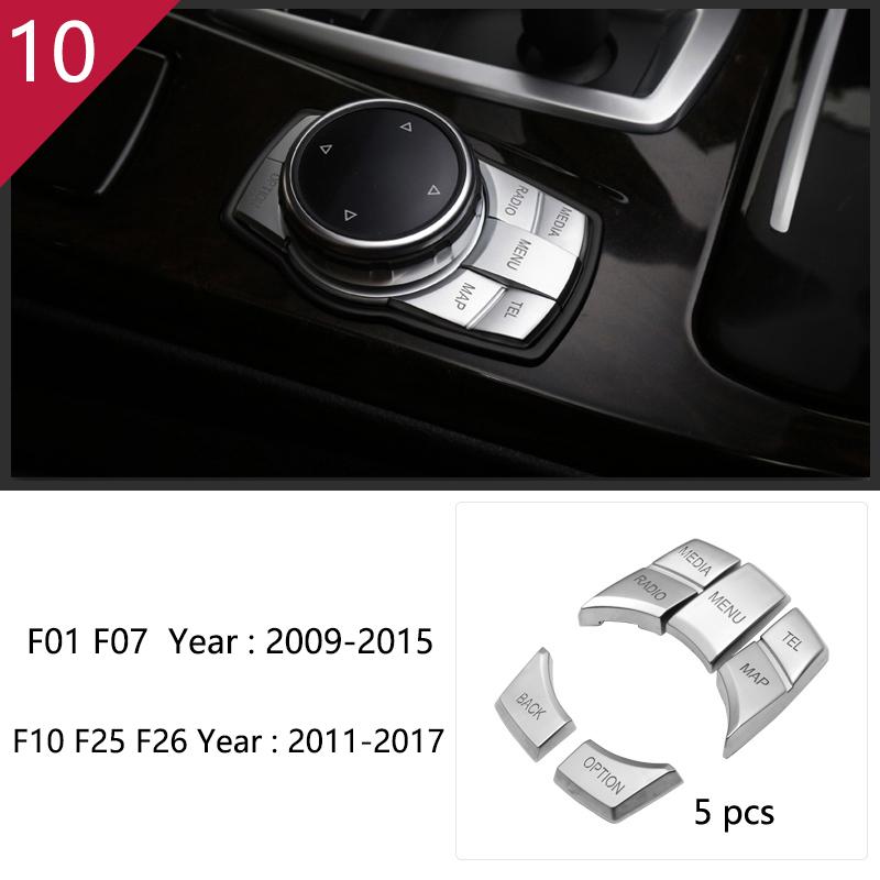 Carbon Fiber For BMW 5 7 Series F01 F10 F07 F25 F26 Accessories Control Gear Shift Panel Decorative Strip Cover Trim Car