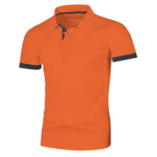 Men Tops Lapel Short Sleeve Casual Loose Fit Regular Style Tops