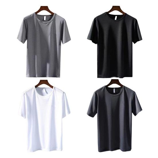 Men Mesh T-shirt Lightweight Breathable Tee Shirt Quick Drying Loose Fit Casual Summer Sports Tee for Gym Outdoor Workout