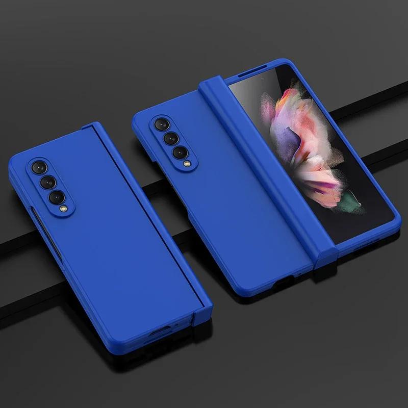 Candy Color Phone Case For Samsung Galaxy Z Fold 6 5 4 3 5G Hinge Plastic Back Cover B03