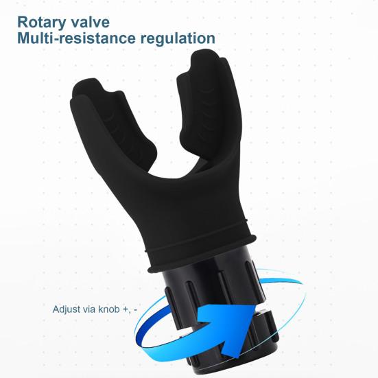 Breathing Trainer Portable Respiratory Muscle Trainer Adjustable Resistance Oral Muscular Exercise Device for Running Daily Fitness Training