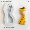 Stampo in Silicone per Fondente Animali Safari nella Giungla Orso Leone Giraffa Coniglio Panda Stampo per Decorare Torte per Festa di Compleanno Baby Shower