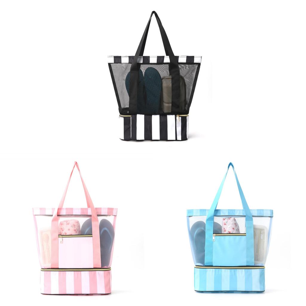 Double Layer Travel Bag With Oxford Cloth Fabric For Vacation And Beach Use