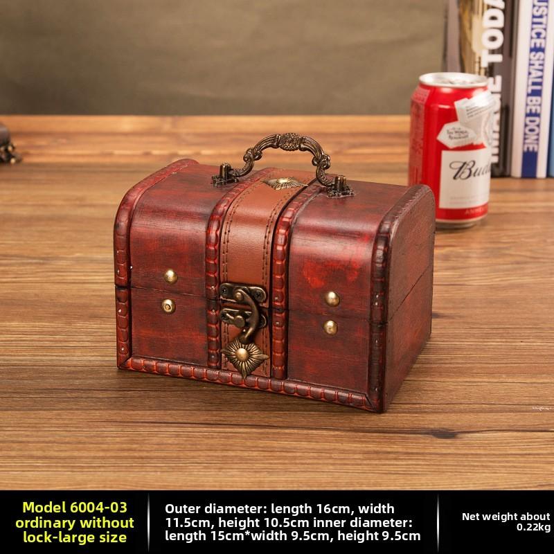 Vintage Wooden Jewelry Box With Lock For Bedroom Storage And Gift Ideas
