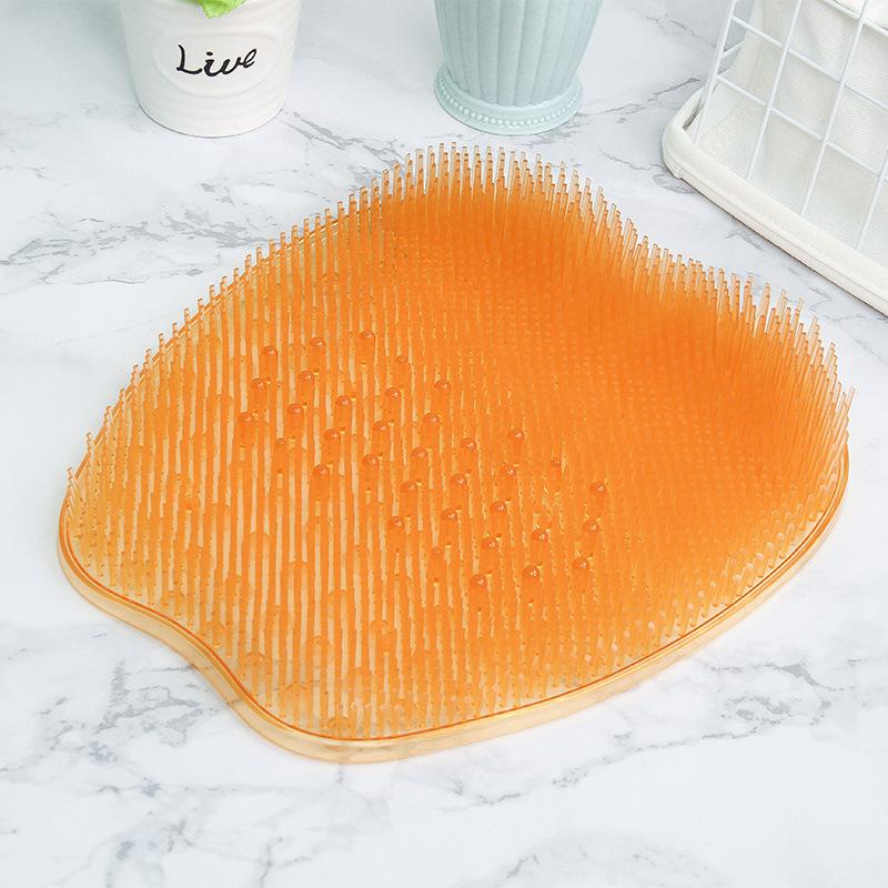 Exfoliating Shower Massage Scraper Bathroom Non-slip Bath Mat Back Massage Brush Sucker Bath Massage Foot Exfoliating Brush Pad