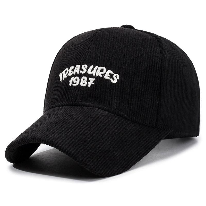 BrandNew FallSeason and ColdSeason Corduroy Solid Color Baseball Hat Outside Simple DailyWear Letter Duck Tongue Cold Warm Men and Women Hat