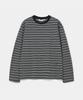 UNIFORM BRIDGE Multi Color Stripe L/S T-Shirt Black