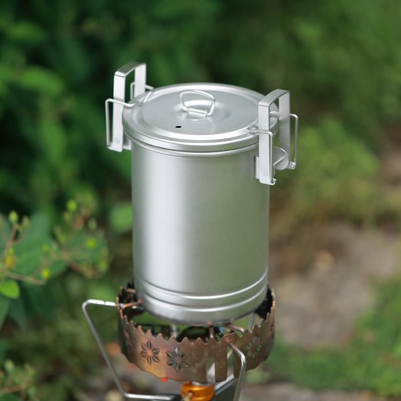 304 Stainless Steel Portable Outdoor Cooking Pot: Multifunctional Single-Person Cookware, Soup Pot, Rice Steamer, Integrated Design