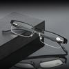 1PCS Vintage Metal Half Frame Reading Glasses for Men Presbyopic Eyewear Square Hyperopia Glasses 1 0 To 4 0