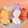 DIY Blindfolded Girl Silicone Candle Mold for DIY Rose Human Body Plaster Portrait Candle Making Mold