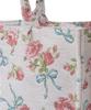 Maison de Fleur Rose Ribbon Gobelin Square Tote Bag, Women's, Off-White