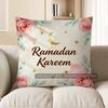 2D Ramadan Kareem Floral Moon Star Cushion Pattern Cushion Cover Suitable For Sofa Bedroom Car Pillow Cover
