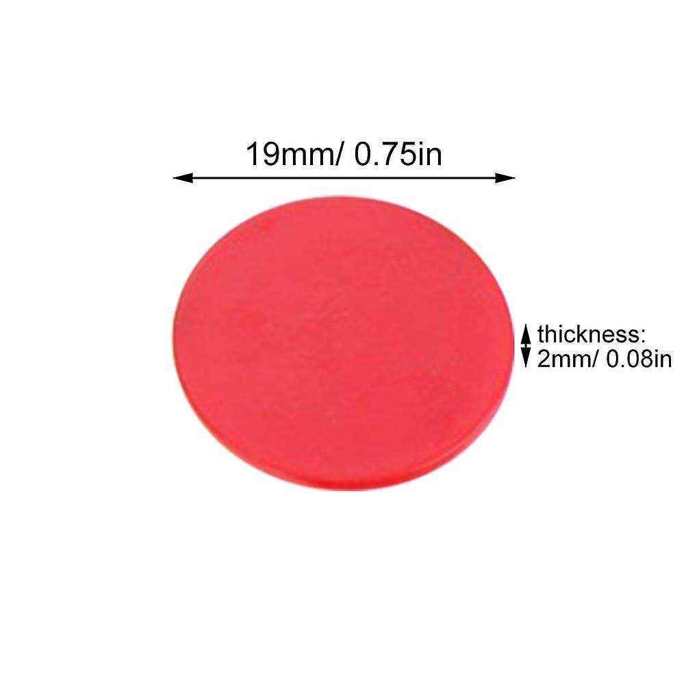 100Pcs 19mm Transparent 4 Color Counters Clear Counting Chips Plastic Markers for Math Poker Game