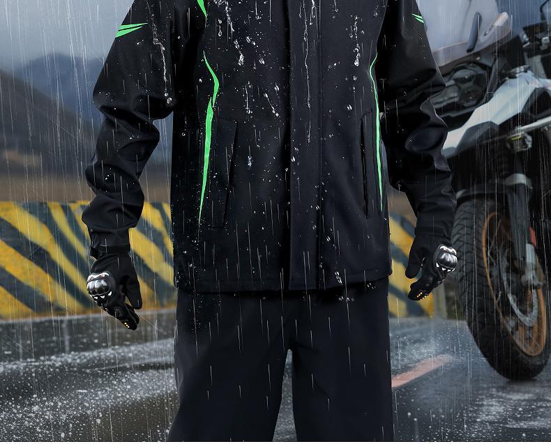 Erkek Motosiklet Yağmurluk ve Pantolon Seti - Ayrı Tip, Fırtınaya Dayanıklı Sürüş Ekipmanı