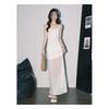 Women's Summer Vacation Style Waist Is Beautiful, Mermaid Long Skirt, White Mesh Camisole Dress