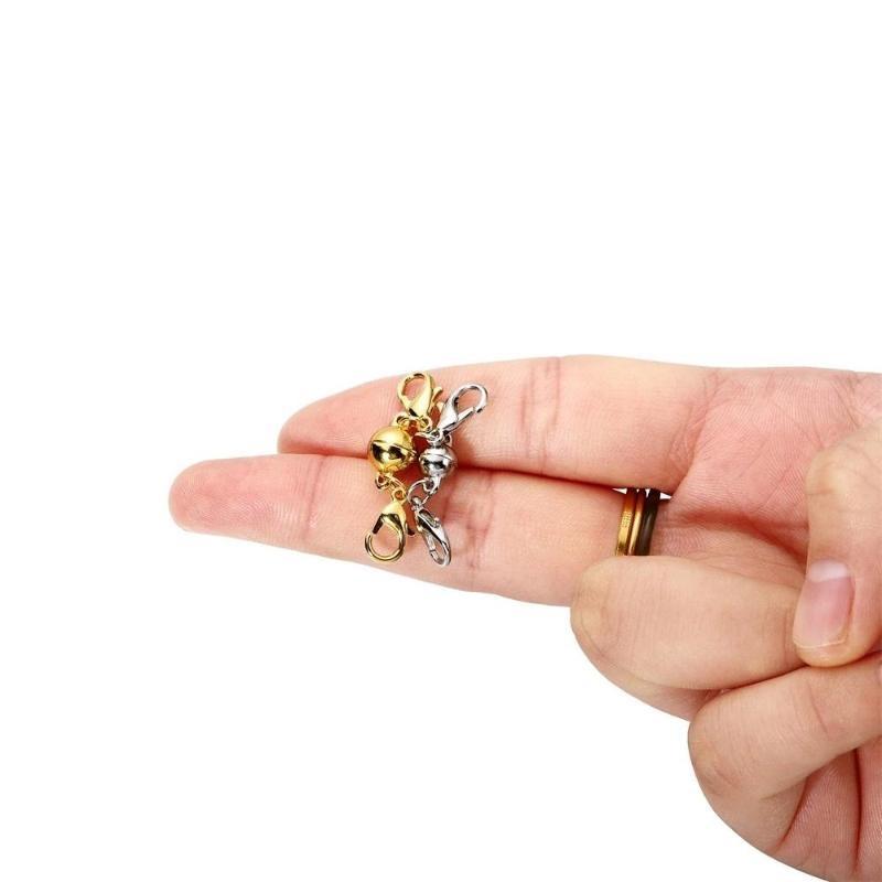 5 Pairs Ball Magnet Buckle DIY Jewelry Magnetic Clasp Connector with Lobster Clasp Magnetic Buckle Alloy Accessories