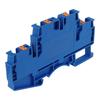 Blue 4mm2 Two-Tier 4-Wire Terminal Block for DIN Rail