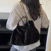 Sac à Bandoulière Pelucheux Hiver Sacs en Fausse Fourrure pour Femmes Sacs Tote Design Sacs à Main Sacoches à Bandoulière Sacs Seau