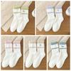 5Pairs Fashion Puppy Dog Winter Fluffy Socks Embroidery Fluffy Mink Fleece Socks Pile Up Cartoon Plush Floor Socks Women