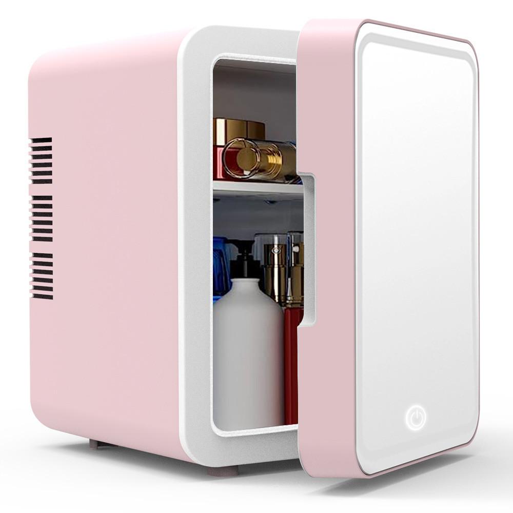 35-48W 4L Portable Car Refrigerator Student Dormitory Fridge Mini Skincare Product Storage Freezer Mirror Refrigerator