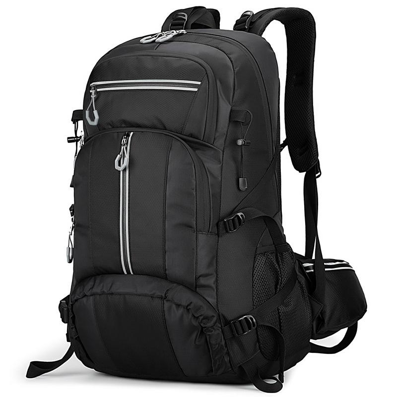 50L Nylon Backpack Camping Bag Outdoor Sport Hiking Trekking Climbing Travel Shoulder Reflective Shoes Luggage Outdoor Men Bag