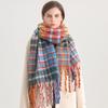 Vinter Ny Regnbågsrutig Imitation Kashmir Scarf För Par, Mångsidig Scarf, Tjock Och Varm Sjal