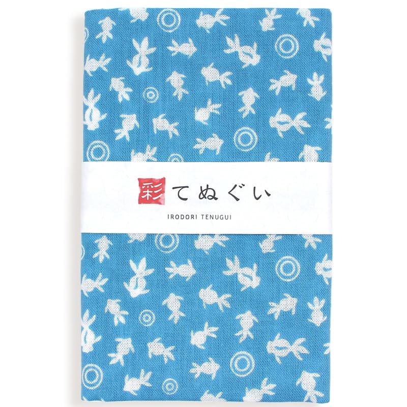 Small Patterned Tenugui (Japanese Hand Towel), Animal Pattern 2, No Fray-resistant Treatment, Set of 5, 33 X 90 Cm, TE-X5-06011-IR