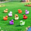 9 Stück Mini Harz Kreatives Gemüse Enten Miniatur Kleine Enten Figuren Für Feengarten Mikro Landschaft DIY Dekoration