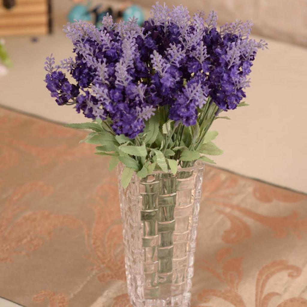 MIT 10 Heads 1 Bouquet Faux Silk Lavender Fake Garden Plant Flower Home Decor