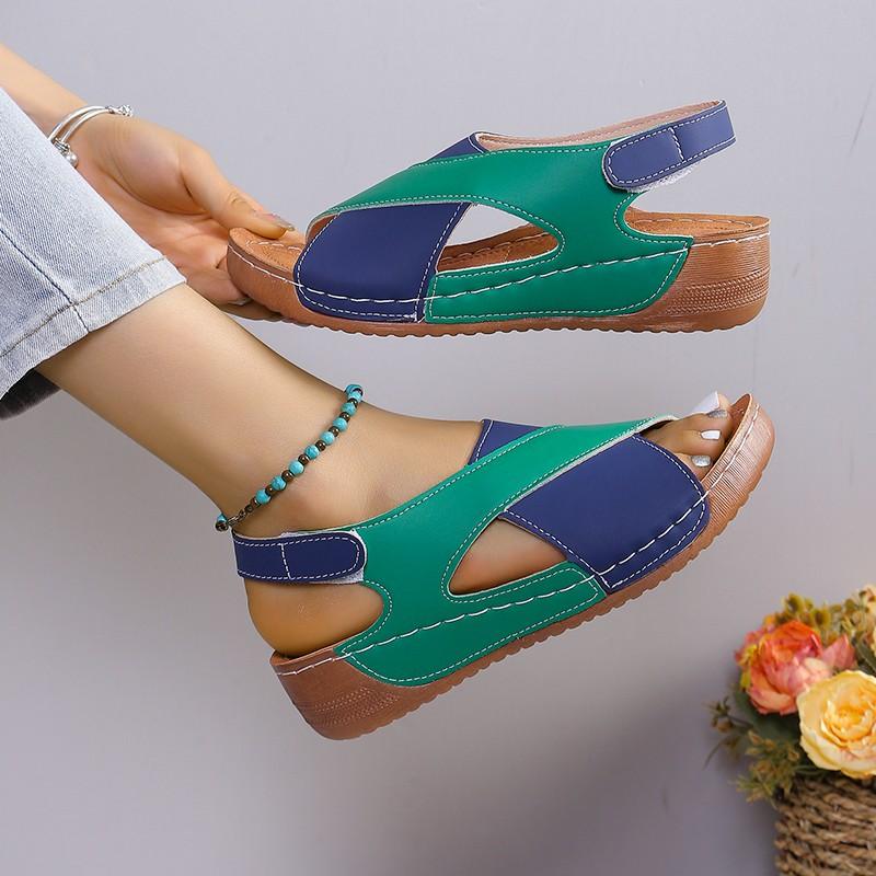 Fashion 2024 Women's Summer Footwear Sandals Wedge Heeled Sandals for Summer Shoes Women Heels Sandalias Mujer Lightweight Wedges Shoes