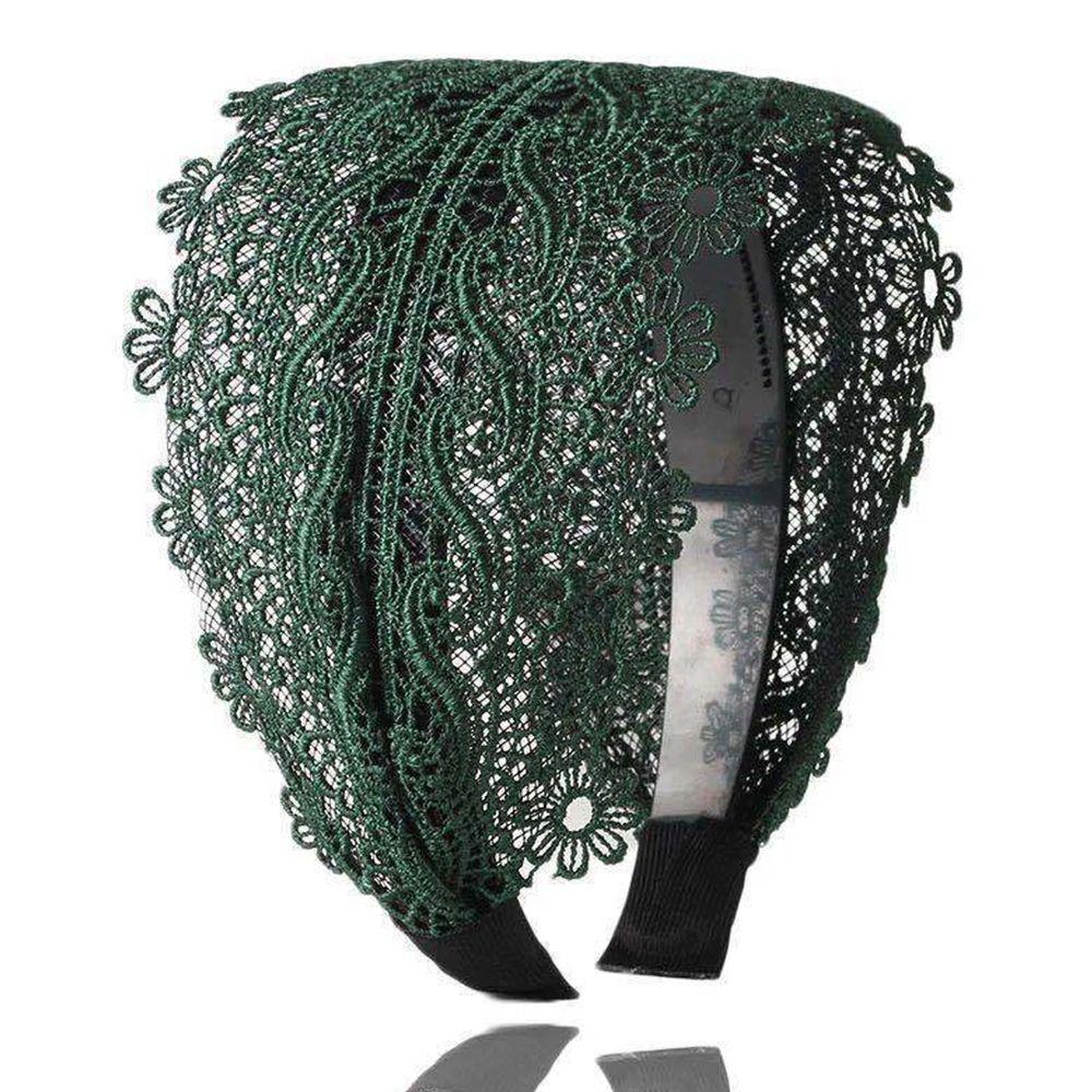 Resin Fashion Design Korean Style Hair Wear Lace Headband Women Hair Accessories Wide Side Hairband